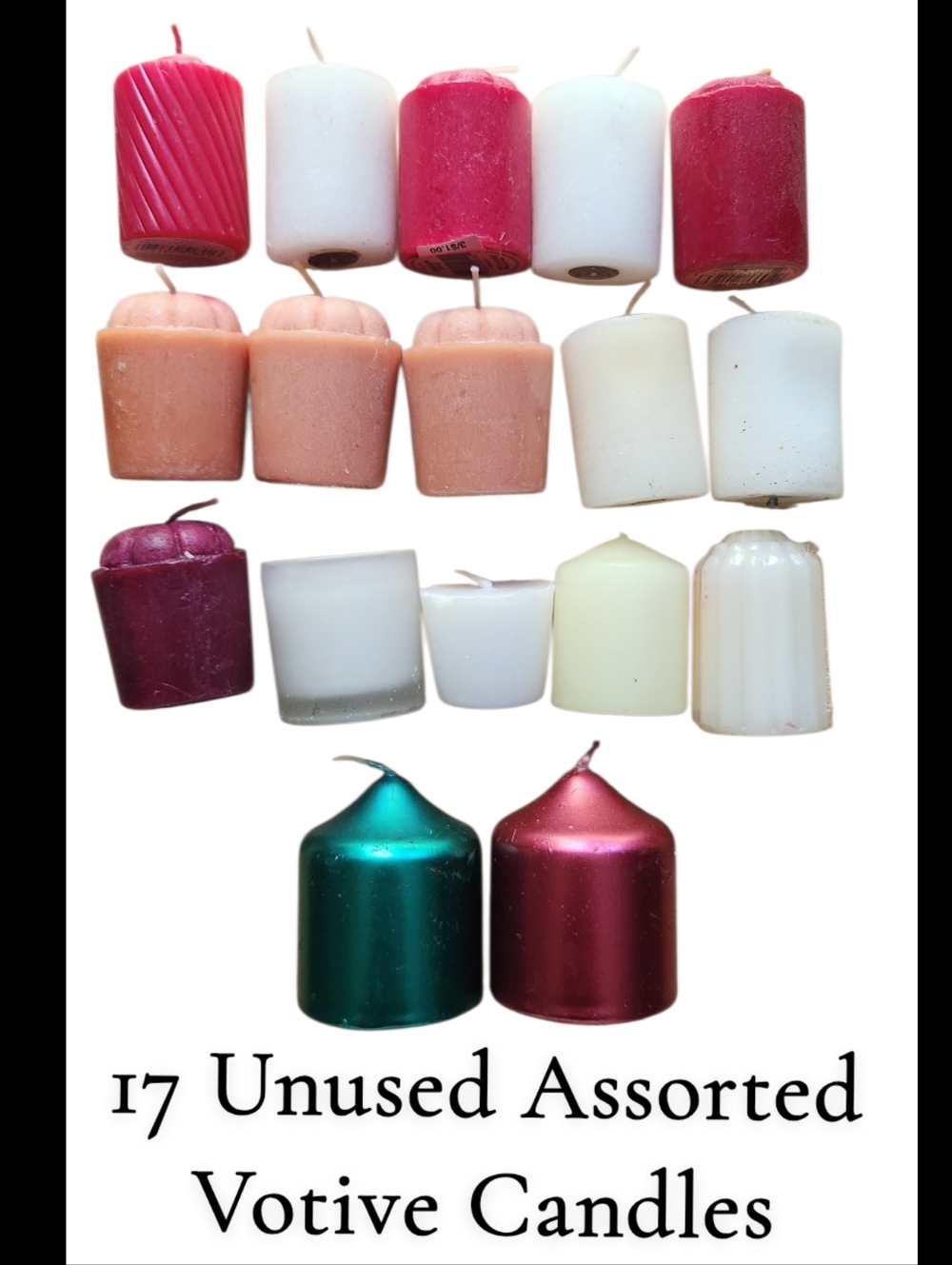 17 Unused Assorted Votive Candles